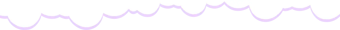 Bottom white clouds with purple outline theme