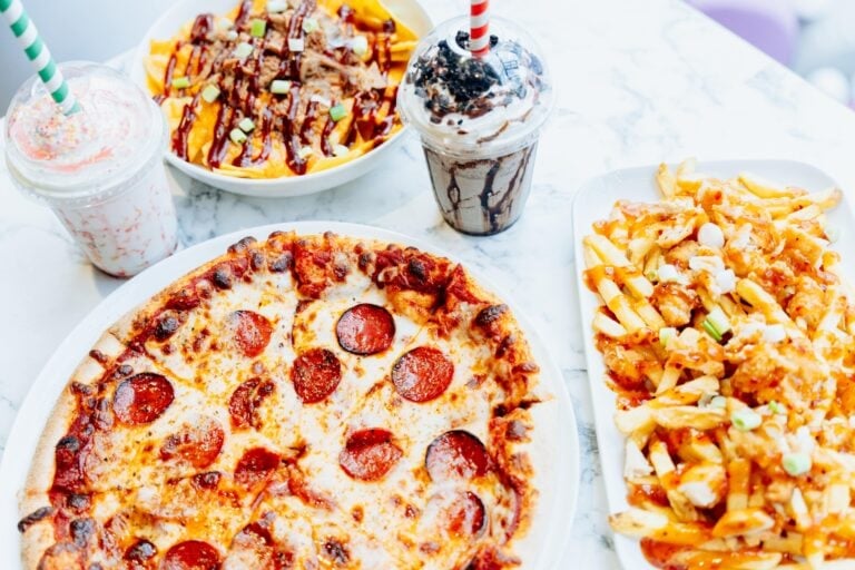 Stone-baked pepperoni pizza, loaded fries and milkshakes from the Little Astronauts restaurant
