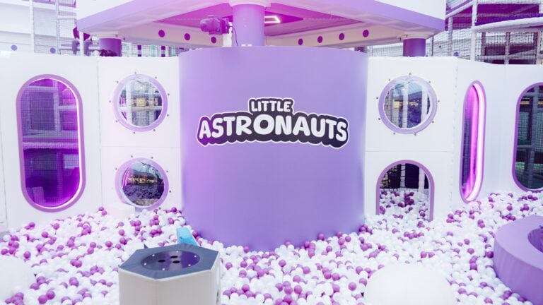 The Little Astronauts ball pit and play frame, home of the Astro Party