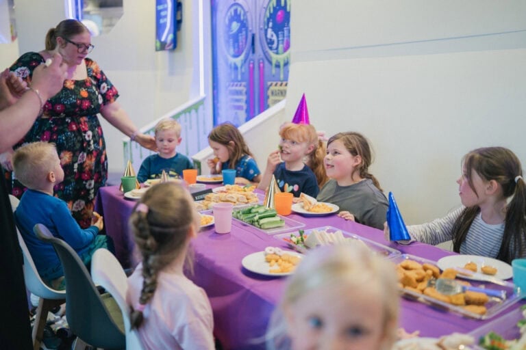 Children enjoying a slime-making session